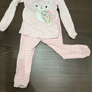 Pink Carter’s Owl Kids Pajamas 2T
